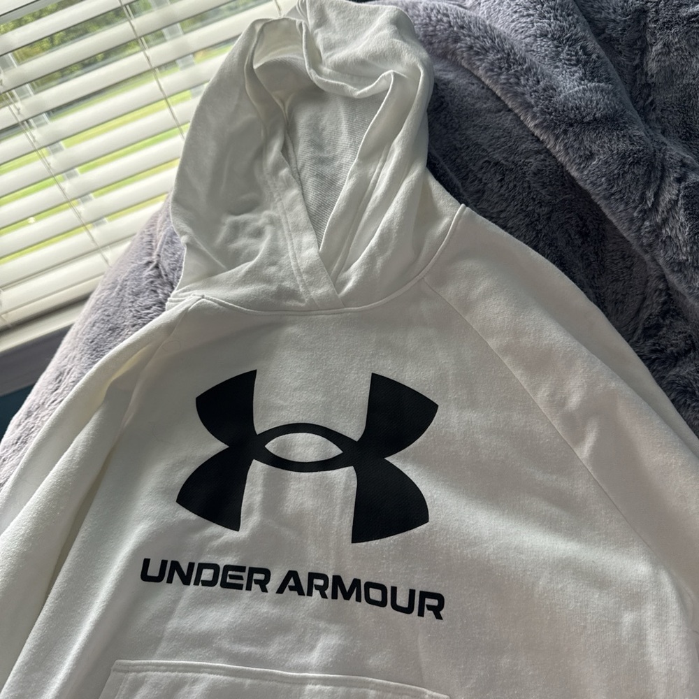 Under Armour white Hoodie with Black Logo